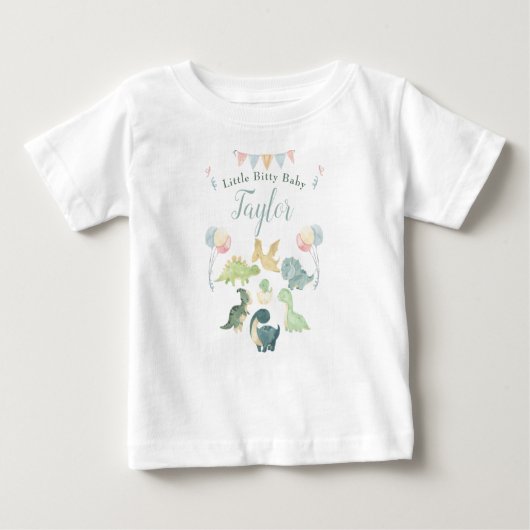 Cute Dinosaur Waterverf Personalized (Voorkant)