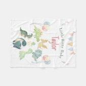 Cute Dinosaur Waterverf Personalized Baby Fleece Deken (Voorkant (Horizontaal))