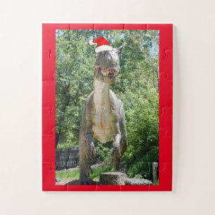 Cute Dinosaur Wearing a Santa Claus Pet Legpuzzel