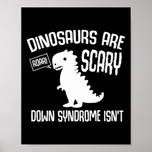 Cute Dinosaur World Down Syndrome Day Vrouwen Kind Poster