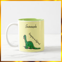 Cute Dinosaure Jaune et Vert Mug