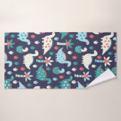 Cute dinosaure sans couture motif (Serviette de bain)