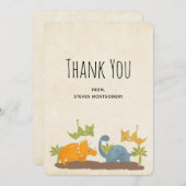 Cute Dinosaures Merci faunique préhistorique (Devant / Derrière)