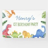 Cute Dinosaurs Birthday Spandoek (Horizontaal)