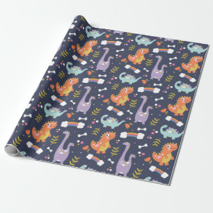 Cute Dinosaurs Cadeaupapier