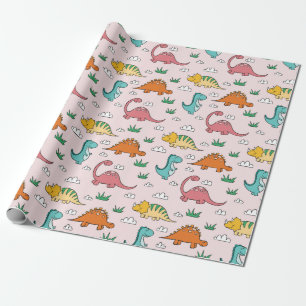 Cute Dinosaurs Cadeaupapier