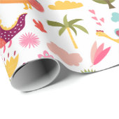 Cute Dinosaurs Cadeaupapier (Rol Hoek)