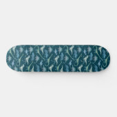 Cute Dinosaurs Dark Pattern Skateboard (Horizontaal)