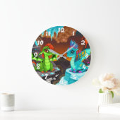 Cute Dinosaurs Grote Klok (Huis)