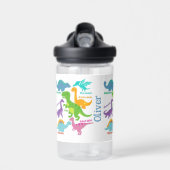 Cute Dinosaurs Kinder Gepersonaliseerd Waterfles (Voorkant)