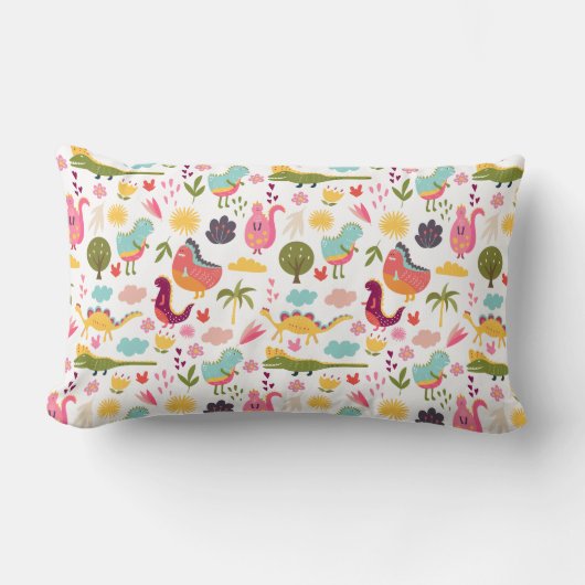 Cute Dinosaurs Kussen (Voorkant)