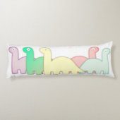 Cute Dinosaurs pastel kleurful Lichaamskussen (Achterkant)