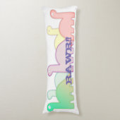 Cute Dinosaurs pastel kleurful Lichaamskussen (Voorkant Verticaal)