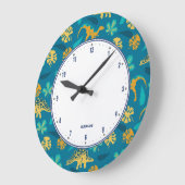 Cute dinosaurs patroon grote klok (Hoek)