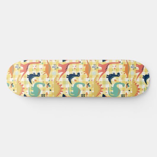 Cute Dinosaurs Pattern Skateboard (Horizontaal)