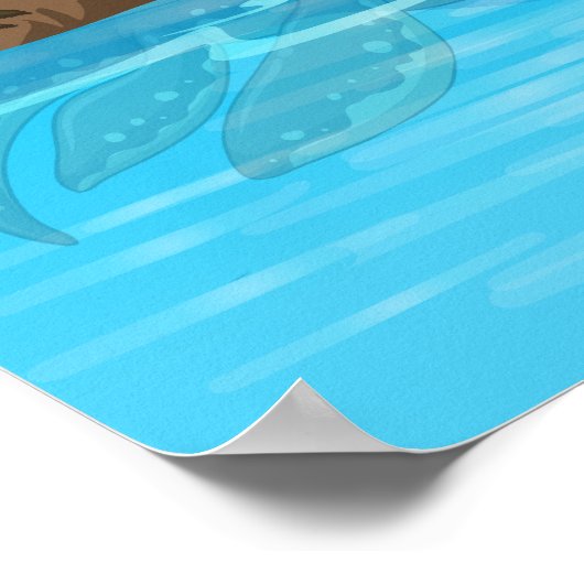 Cute Dinosaurs poster aangepaste tekst (Hoek)