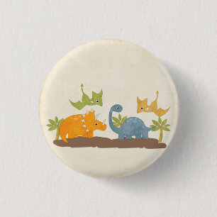 Cute Dinosaurs Prehistorische wilde dieren Ronde Button 3,2 Cm