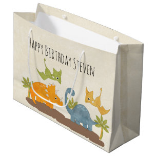 Cute Dinosaurs Prehistorische Wildlife Birthday Groot Cadeauzakje