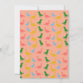 Cute Dinosaurs roar Boy Birthday  Invitation (Dos)