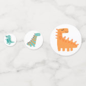 Cute Dinosaurs voor verjaardagsfeest Confetti (Achterkanten)