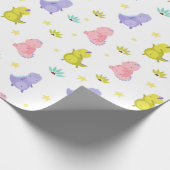 Cute Dinosaurs Wrapping Paper Cadeaupapier (Hoek)