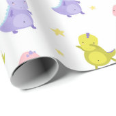 Cute Dinosaurs Wrapping Paper Cadeaupapier (Rol Hoek)
