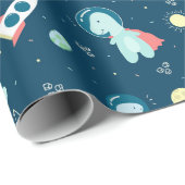 Cute Dinosaurs Wrapping Paper Cadeaupapier (Rol Hoek)