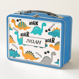 Cute Dinosaurus Patroon Aangepaste Monogram Naam K