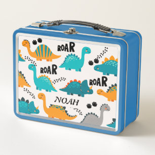 Cute Dinosaurus Patroon Aangepaste Monogram Naam K