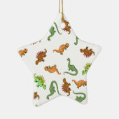 Cute Dinosaurus Patroon Keramisch Ornament (Rechts)