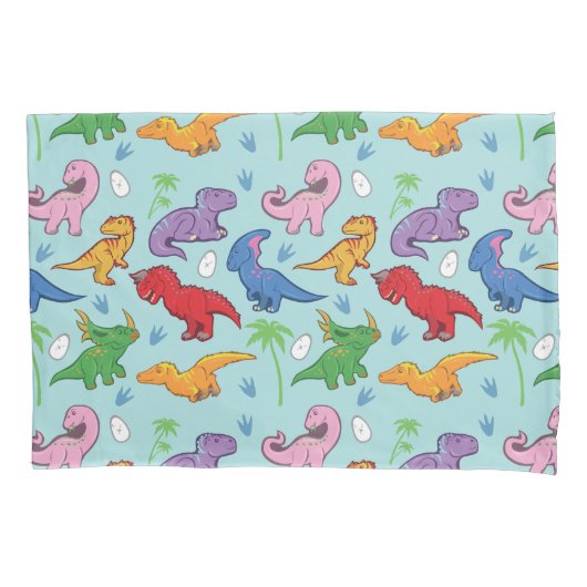 Cute Dinosaurus Patroon Kussensloop (Voorkant)