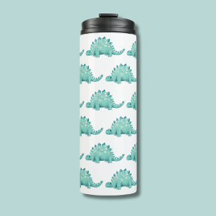 Cute dinosaurus Stegosaurus patroon Thermosbeker