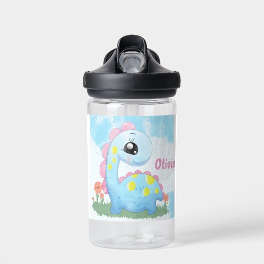 Cute Dinosaurus Waterfles (Voorkant)