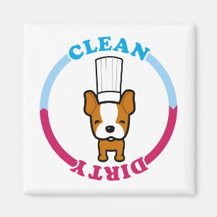 Cute Dirty Clean Magnet voor vaatwasmachine Magneet