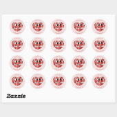 Cute Disco Ball Heart Classic Round Sticker (Vel)