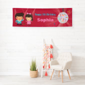 Cute Disco Ball Kinder Dance Birthday Party Banner (Insitu)