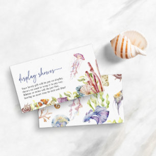 Cute Display Shower-Kaart Informatiekaartje