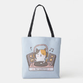 Cute DJ Scratch Kitty Cat Sac fourre-tout (Dos)