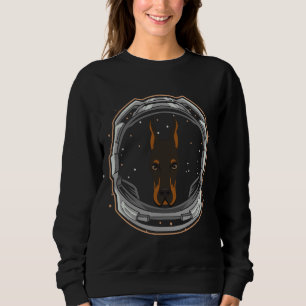 Cute Doberman Dog Astronaut in de ruimte Trui