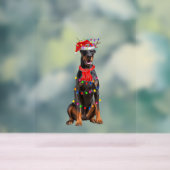 Cute Doberman feux d'arbre de Noël Amoureux des ch (Neutre)