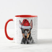 Cute Doberman Pinscher Lover Christmas Holiday Mok (Links)