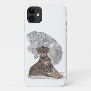 Cute Doberman Pinscher Puppy iPhone 11 Hoesje
