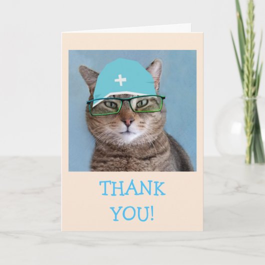 Cute Doctor chirurg Hartelijk dank Kaart (Voorkant)
