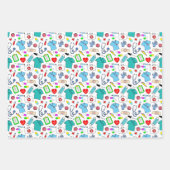 Cute Doctor Nurse Medical Supply Pattern Inpakpapier Vel (Voorkant)
