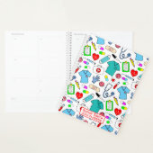 Cute Doctor Nurse Medical Supply Pattern Planner (Display)