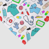 Cute Doctor Nurse Medical Supply Pattern Tissuepapier (Detail)