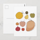 Cute doedle art fruts collectie briefkaart (Voorkant / Achterkant)