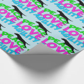 Cute Dog Agility Blue Cadeaupapier (Hoek)