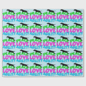 Cute Dog Agility Blue Cadeaupapier (Vlak)