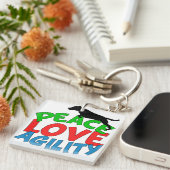 Cute Dog Agility Sleutelhanger (Voorkant Rechts)